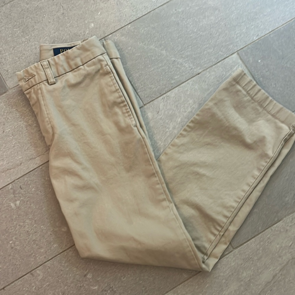 Boys Ralph Lauren Khakis, size 8 with built in adjustable waistband.